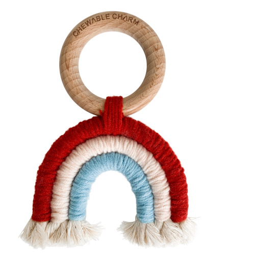 Chewable Charm Rainbow Macrame Teether