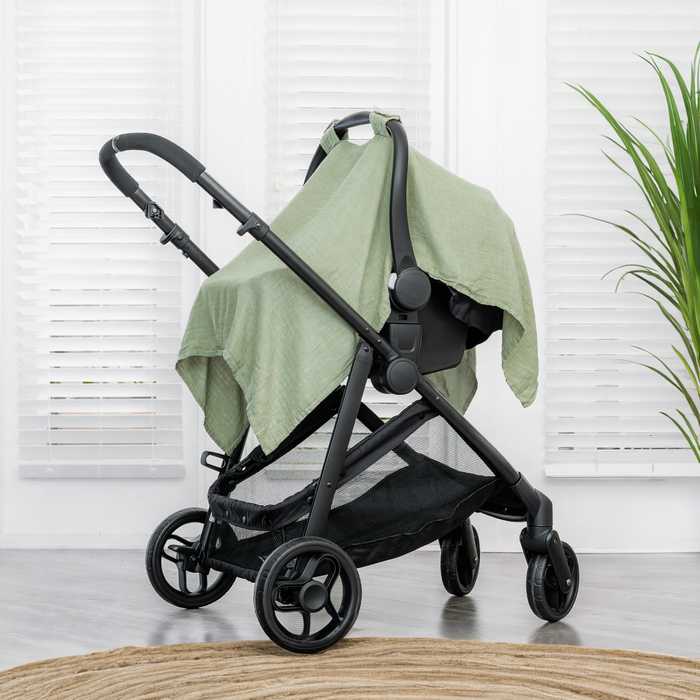 Baby Car Seat Cover, Large Car Seat Canopy by Comfy Cubs