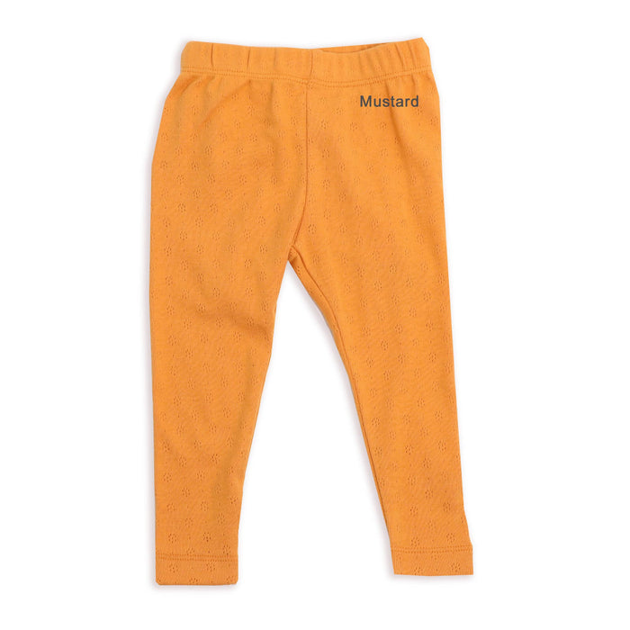 Pointelle Knit Stretch Baby Leggings Pants (Organic Cotton)