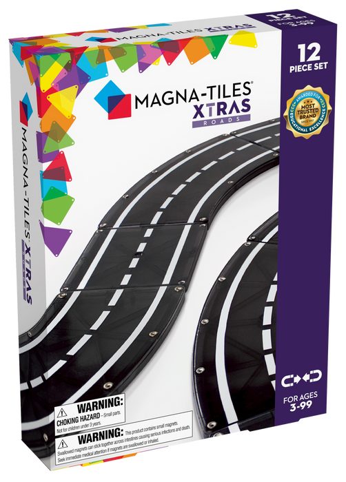 Magna-Tiles Xtras: Roads 12-Piece Set