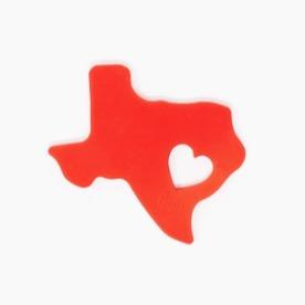 Three Hearts Modern Texas Silicone Teether