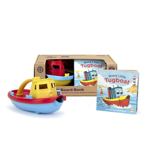 Green Toys Tugboat & Board Book Set