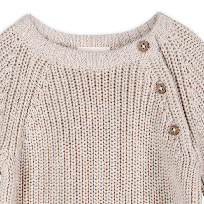 Classic Chunky Knit Baby Pullover Sweater (Organic Cotton)