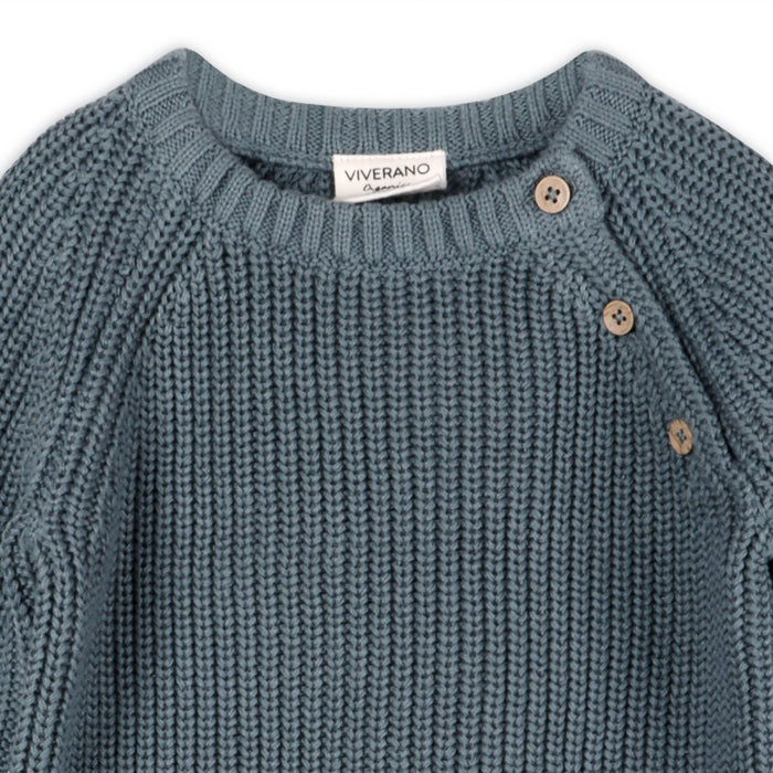 Classic Chunky Knit Baby Pullover Sweater (Organic Cotton)