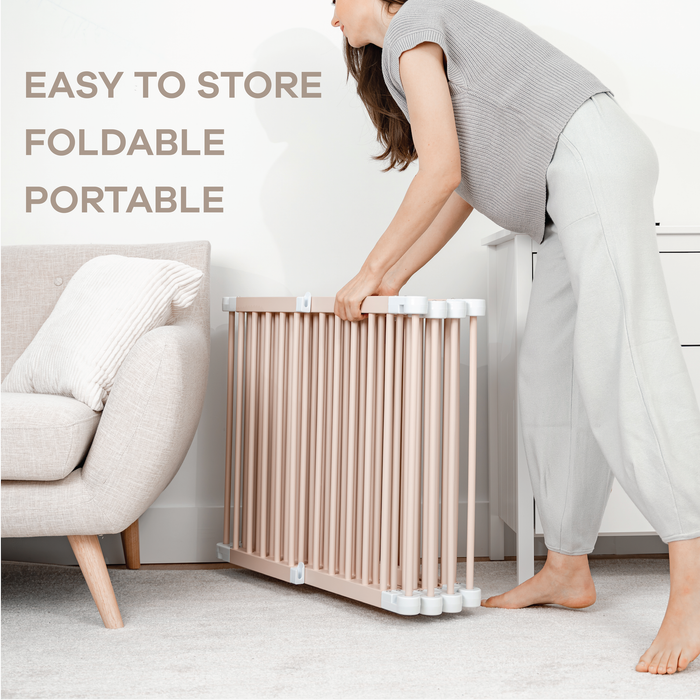 Baby Gate Playpen - Pine Wood Foldable Playpen by Comfy Cubs