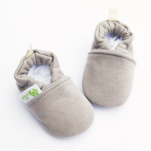 Little Pitterpat Light Shroom Fleece All Fabric Soft Sole Shoes