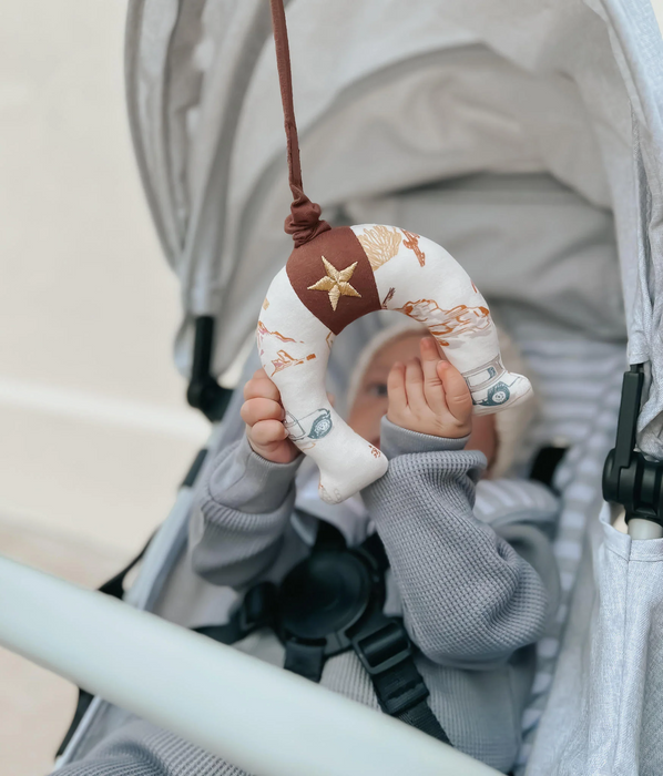 Horseshoe Stroller Toy Canyon Pattern