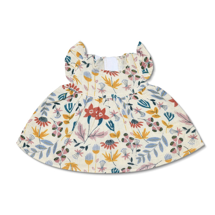 Earthtone Floral Muslin Doll Dress