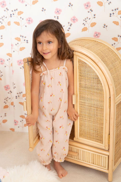 Mini Mushroom Muslin Tie Shoulder Jumpsuit