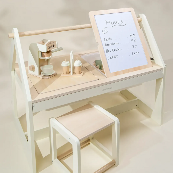 Coco Village Multifunction Wooden Art & Sensory Table with Stools