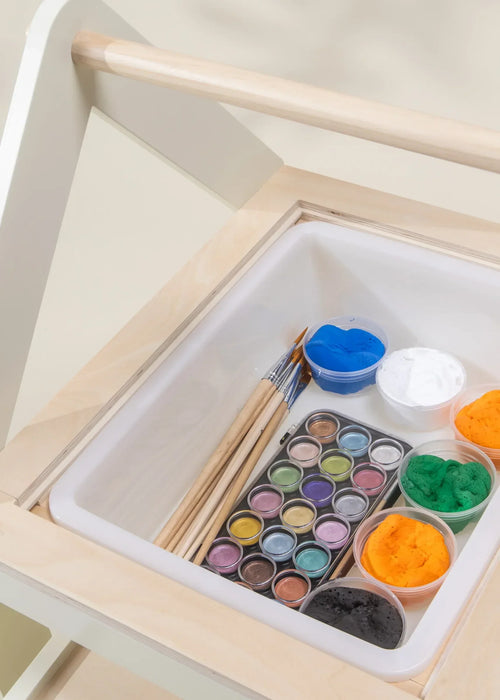 Coco Village Multifunction Wooden Art & Sensory Table with Stools