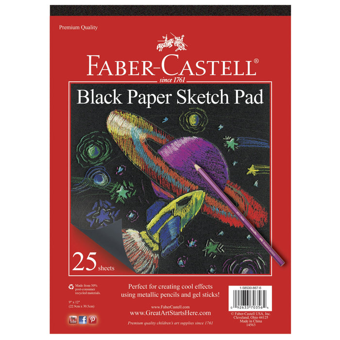 Faber-Castell Black Paper Sketch Pad 9x12