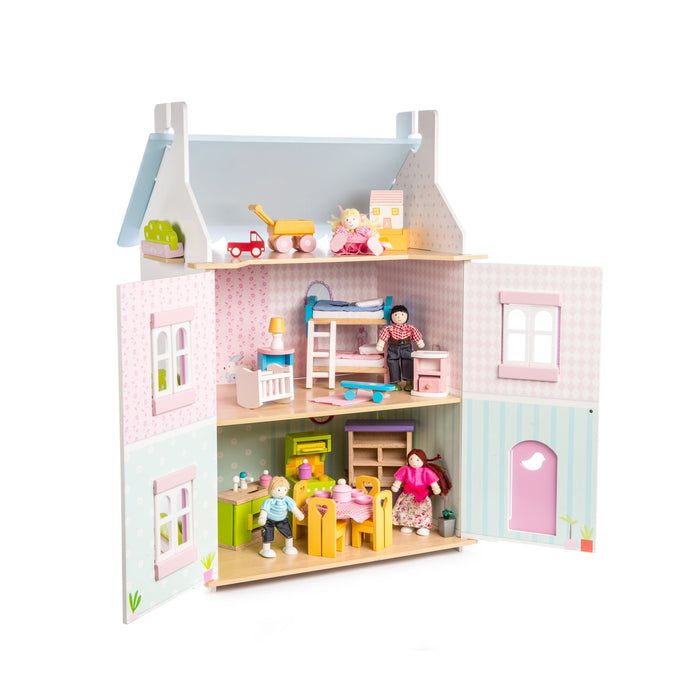 Le Toy Van Blue Bird Cottage Dolls House & Furniture