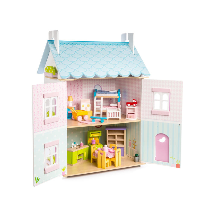 Le Toy Van Blue Bird Cottage Dolls House & Furniture