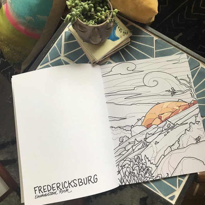 Becca Borrelli Illustrations Small Town Texas Coloring Book