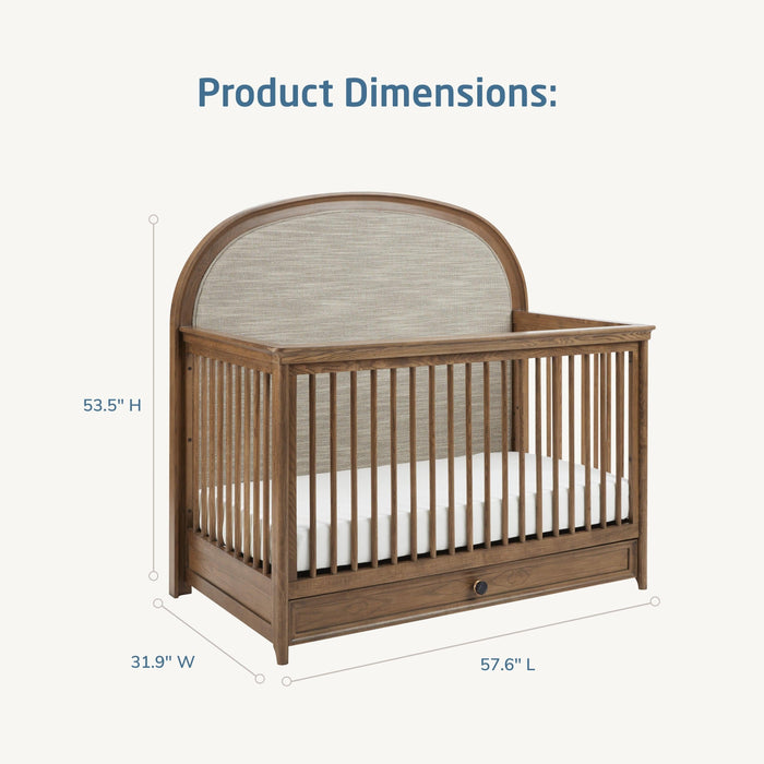 Maxi-Cosi Nursery Quiet Luxury 6-in-1 Convertible Crib with Toddler Bed/Daybed Conversion Kit | PRESALE