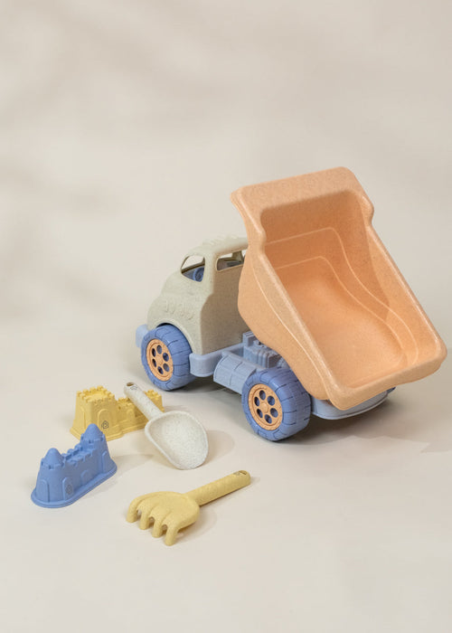 Coco Village Oversized 5-Piece Wheat Straw Sand Toy Set | Dump Truck & Accessories