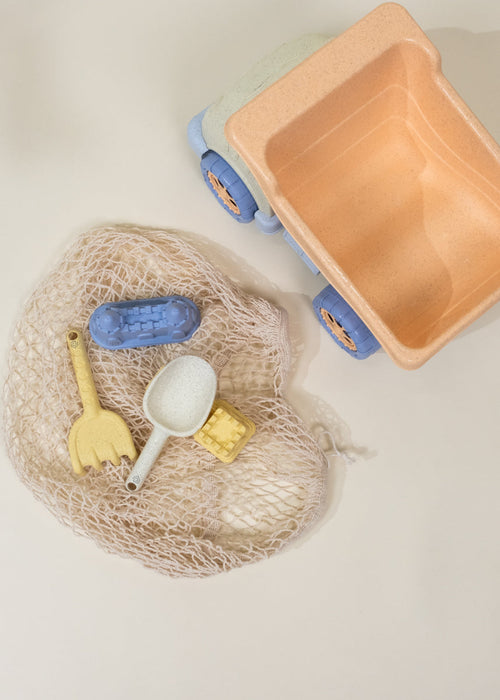 Coco Village Oversized 5-Piece Wheat Straw Sand Toy Set | Dump Truck & Accessories