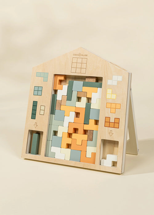 Coco Village Wooden Tetris Puzzle Toy (40 pcs)