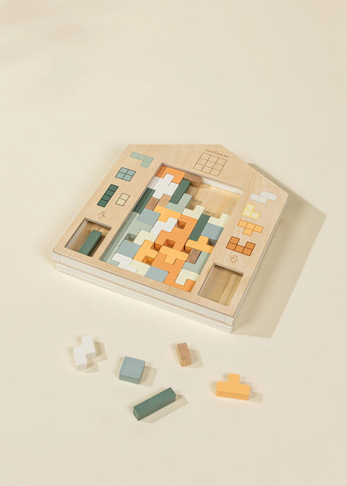 Coco Village Wooden Tetris Puzzle Toy (40 pcs)