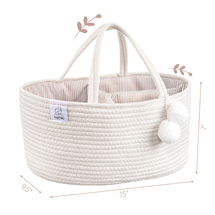 Fephas Cotton Rope Diaper Caddy