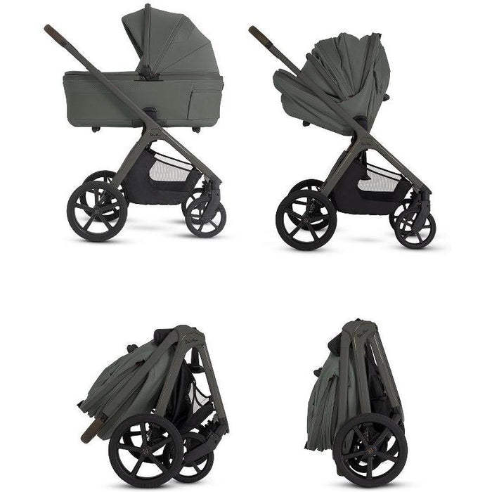 Silver Cross Cove Full-Size Stroller + Folding Bassinet Bundle