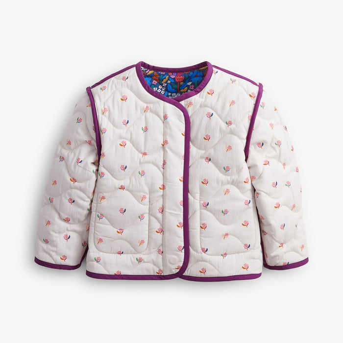 Magnetic Me Floral Quilted Reversible Girls Jacket
