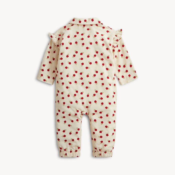 Magnetic Me Floral Corduroy Ruffle Jumpsuit