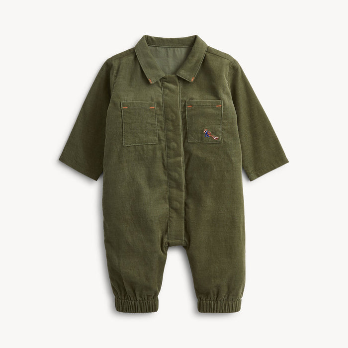 Magnetic Me Green Corduroy Boy Romper