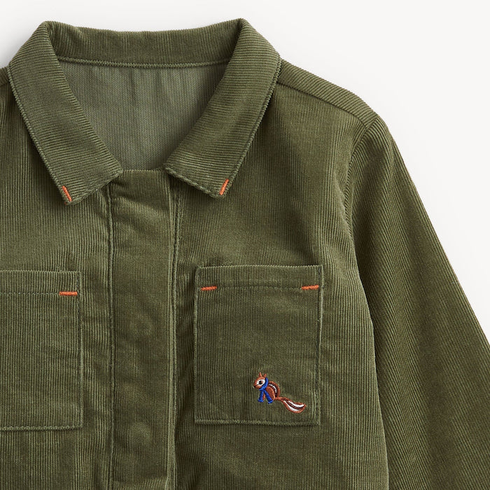 Magnetic Me Green Corduroy Boy Romper