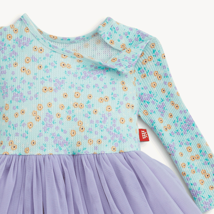 Magnetic Me Waffle Green Floral Baby Girls Tutu Dress