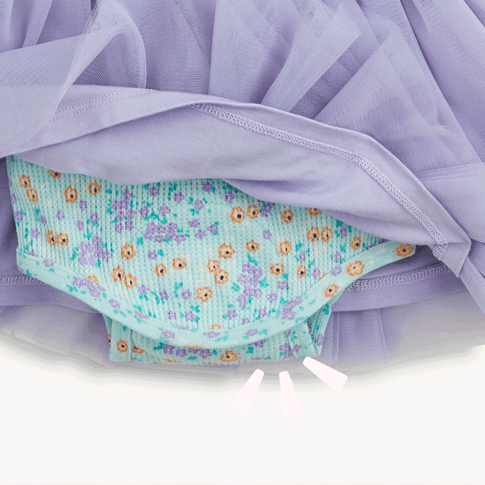 Magnetic Me Waffle Green Floral Baby Girls Tutu Dress
