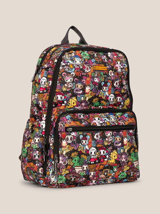 JuJuBe tokidoki Zealous Backpack Diaper Bag | Dia de los Muertos