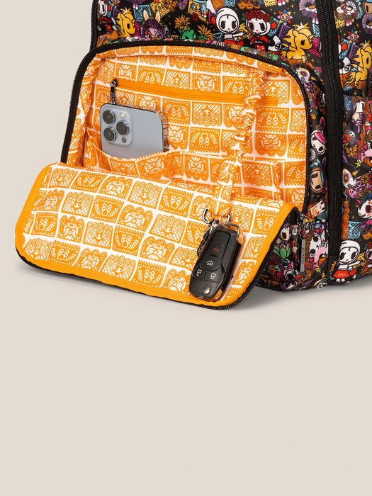 JuJuBe tokidoki Zealous Backpack Diaper Bag | Dia de los Muertos