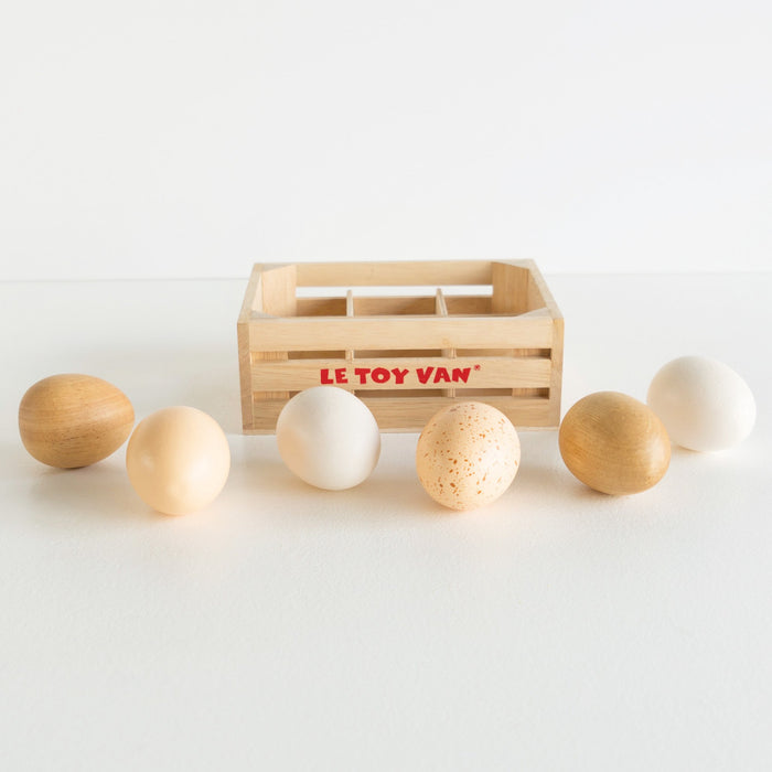 Le Toy Van Farm Eggs Half Dozen Crate