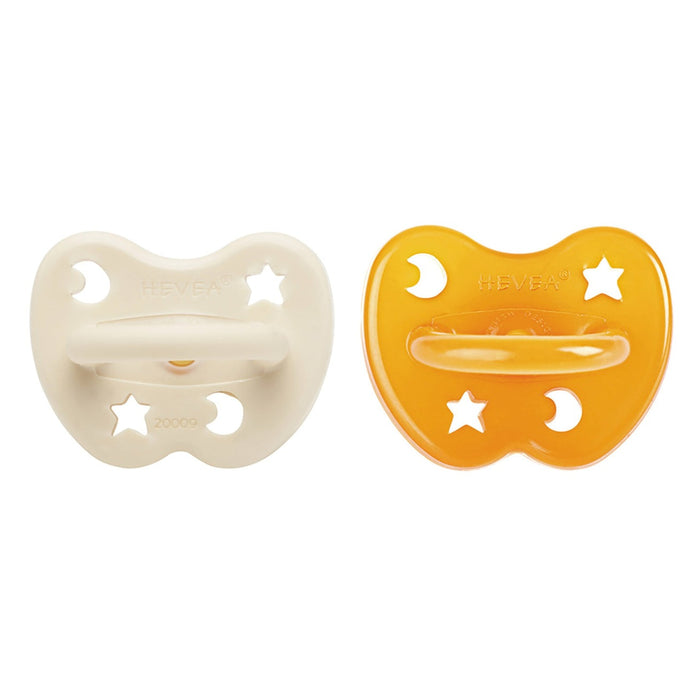 Hevea Natural Rubber Pacifier 3-36 Months - ORTHODONTIC 2 Pk