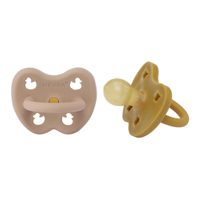 Hevea Natural Rubber Pacifier 3-36 Months - ROUND 2 Pk