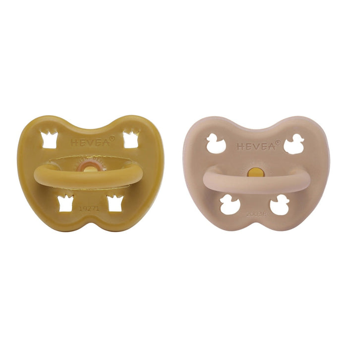 Hevea Natural Rubber Pacifier 3-36 Months - ROUND 2 Pk