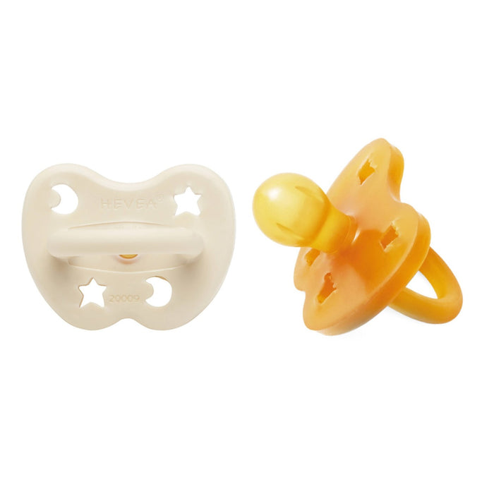 Hevea Natural Rubber Pacifier 3-36 Months - ROUND 2 Pk