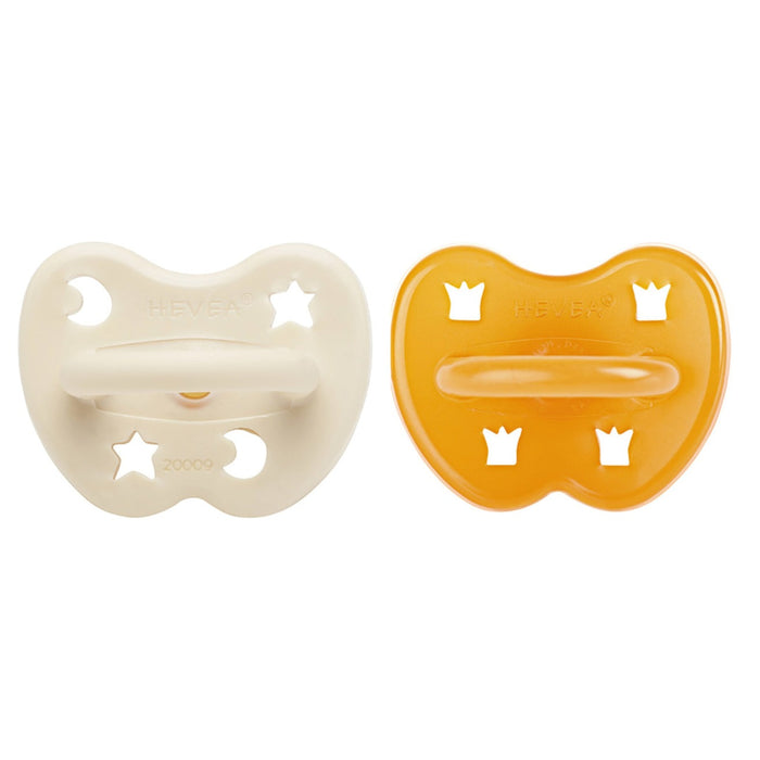 Hevea Natural Rubber Pacifier 3-36 Months - ROUND 2 Pk