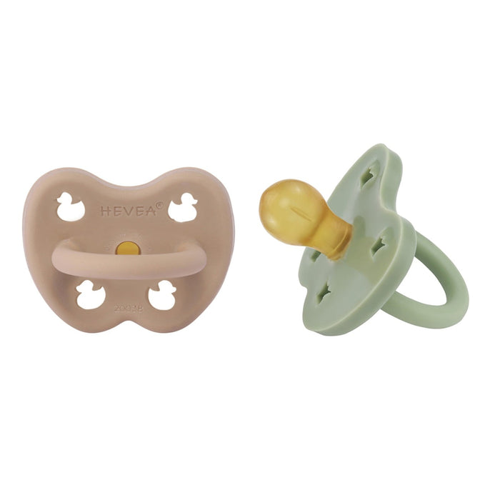 Hevea Natural Rubber Pacifier 3-36 Months - ROUND 2 Pk
