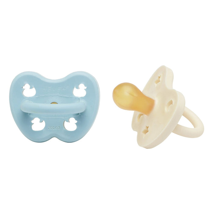 Hevea Natural Rubber Pacifier 0-3 Months - ROUND 2 Pk