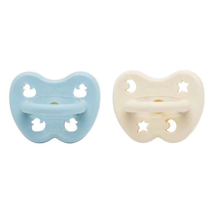 Hevea Natural Rubber Pacifier 0-3 Months - ROUND 2 Pk