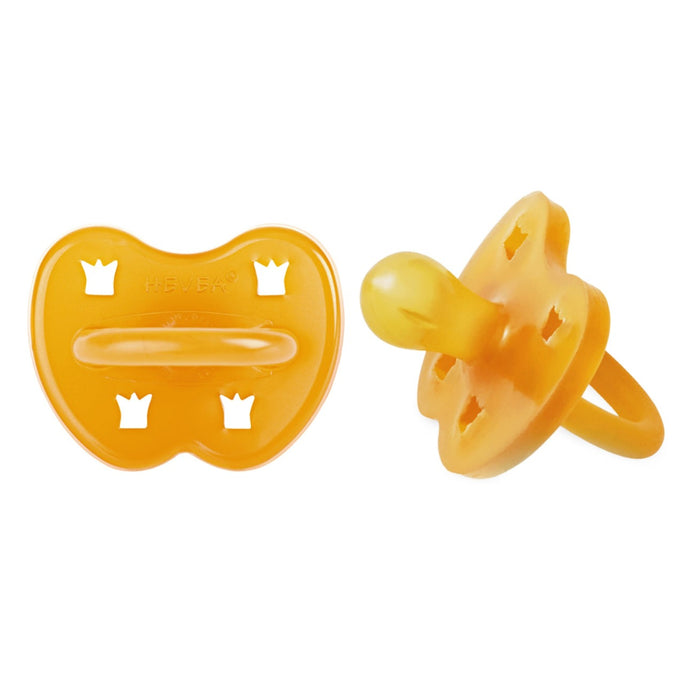 Hevea Natural Rubber Pacifier 0-3 Months - ROUND 2 Pk