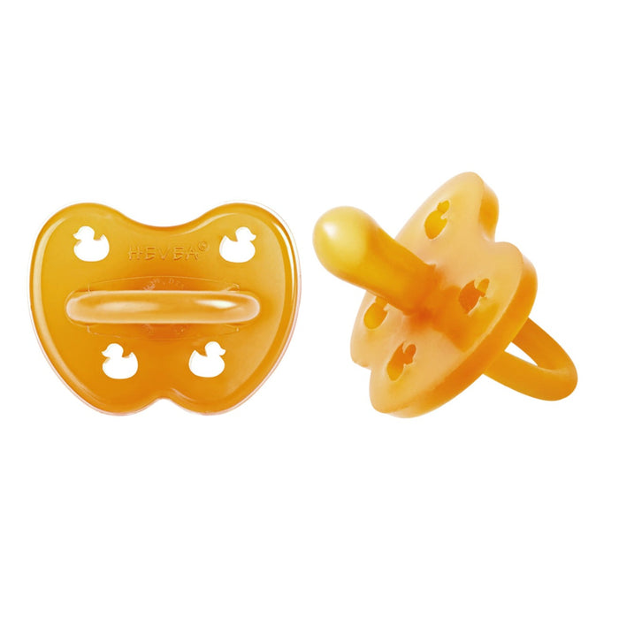 Hevea Natural Rubber Pacifier 3-36 Months - SYMMETRICAL 2 Pk