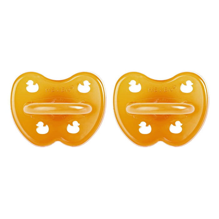 Hevea Natural Rubber Pacifier 3-36 Months - SYMMETRICAL 2 Pk