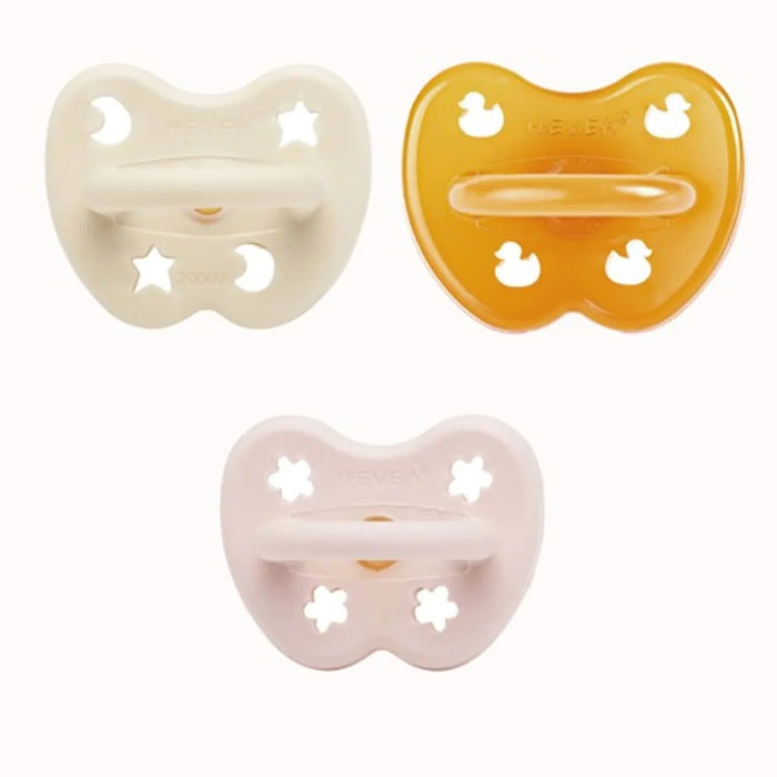 Hevea Trial Trio-Pack Natural Rubber Pacifiers for 0+ Months
