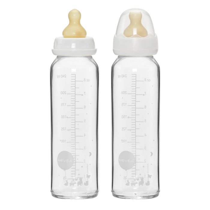 Hevea Standard Neck Baby Glass Bottle 2-pack 240ML/8OZ