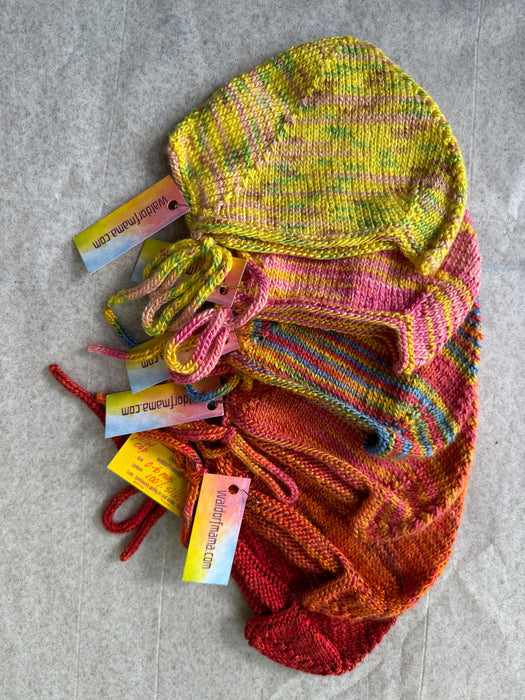 Waldorf Mama Knitted Pilot Caps - Handmade, 100% Silk