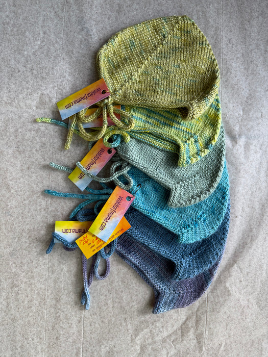 Waldorf Mama Knitted Pilot Caps - Handmade, 100% Silk